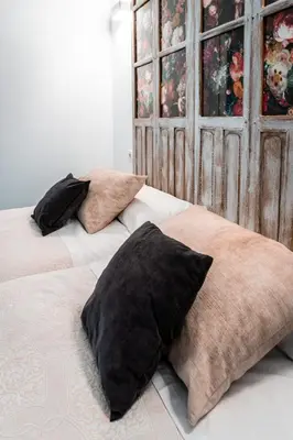 Cama o camas de una habitación en Piso acogedor en el centro de Montilla