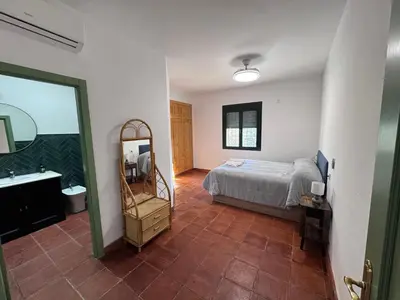 Cama o camas de una habitación en Dehesas Rojas