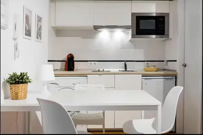 Una cocina o zona de cocina en Conde Suite Courtyard by Valcambre
