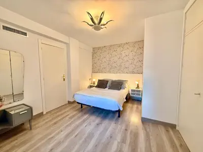 Cama o camas de una habitación en Apartamento con vistas a la Alcazaba