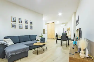 Una televisión o centro de entretenimiento en Esencia de Cordoba. Loft Deluxe