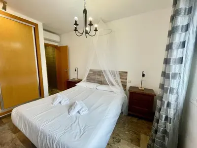Cama o camas de una habitación en Geysotur Duplex Balcon del Rio