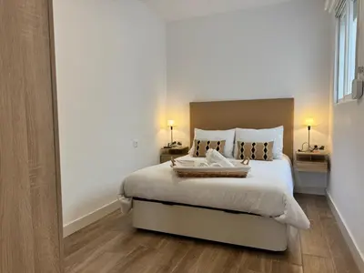 Cama o camas de una habitación en Apartamento El Alma de Santa Marina