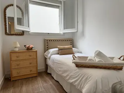 Cama o camas de una habitación en Apartamento El Alma de Santa Marina