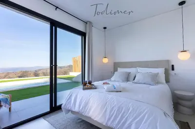 Cama o camas de una habitación en Todimer Ventana del Mediterráneo