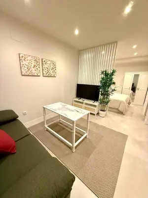 Una televisión o centro de entretenimiento en Apartamentos Almogavares Las Rosas