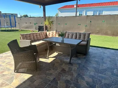 Un patio o zona al aire libre en Villa Adán