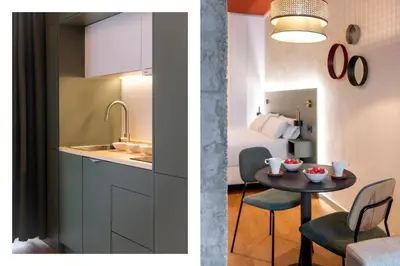 Una cocina o zona de cocina en Acueducto Suites Apartments I