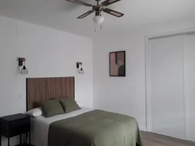 Cama o camas de una habitación en Paseo San Gregorio
