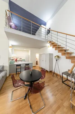 Zona de estar de Green-Apartments Santa Clara loft apartment