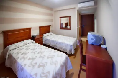 Cama o camas de una habitación en Hotel Restaurante Campiña Del Rey