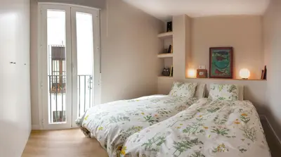 Cama o camas de una habitación en Tu Casa En El Rio