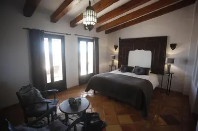 Cama o camas de una habitación en La Posada del Torcal