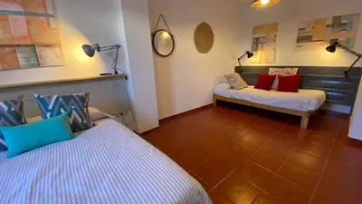 Cama o camas de una habitación en Hostel Plaza Mayor Corredera