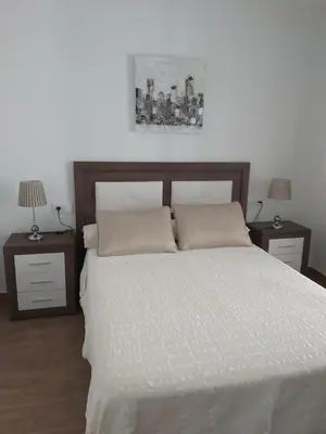 Cama o camas de una habitación en Apartamento Cuesta San Judas