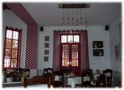 Zona de estar de Hostal- Restaurante Estación Vía Verde