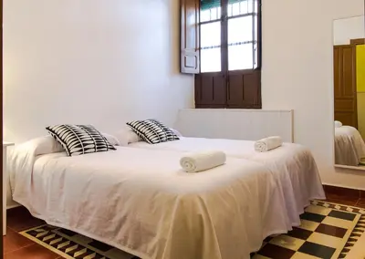 Cama o camas de una habitación en Casa Juramento