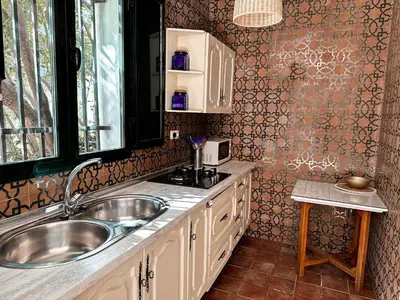 Una cocina o zona de cocina en La Casería Azul de Cuadros