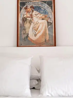 Cama o camas de una habitación en La Casería Azul de Cuadros