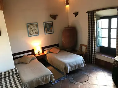 Cama o camas de una habitación en Cortijo Viña del Duco