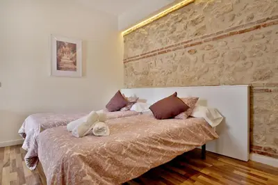 Cama o camas de una habitación en La Quinta Hacienda