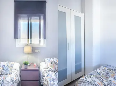 Cama o camas de una habitación en Apartamento La Salle
