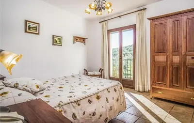Cama o camas de una habitación en Spacious villa with private pool near Priego de Cordoba