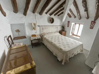Cama o camas de una habitación en Casa Rural Huerta la Lapa