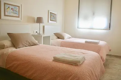 Cama o camas de una habitación en Apartamento Ollerías, 31