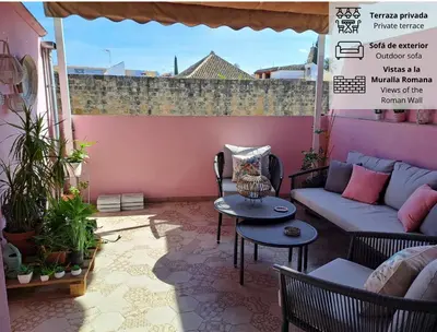 Zona de estar de Apartamento El Balcon de la Muralla