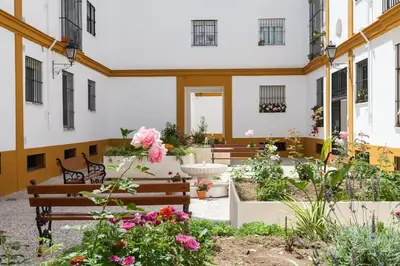 Jardín al aire libre en Apartamento Jardin de Santa Paula