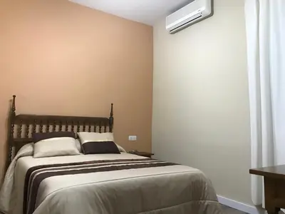 Cama o camas de una habitación en Hostal Restaurante Rufino