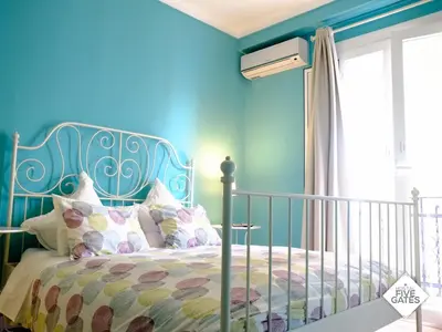 Cama o camas de una habitación en Hostal Five Gates