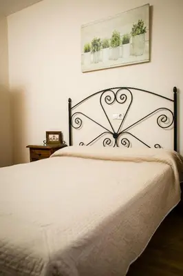 Cama o camas de una habitación en Hostal Restaurante El Paso