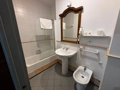 Un baño de Hotel Entreolivos
