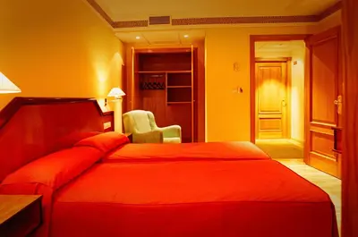 Cama o camas de una habitación en Hotel Torrepalma