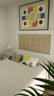 Cama o camas de una habitación en Apartamento el Torreón