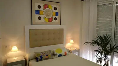 Cama o camas de una habitación en Apartamento el Torreón