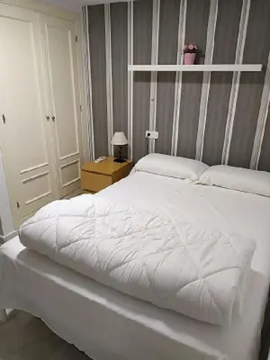 Cama o camas de una habitación en Apartamento duplex en centro de Sevilla