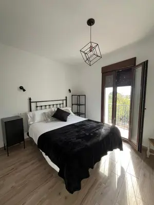 Cama o camas de una habitación en Santo Domingo Rural - central & private parking