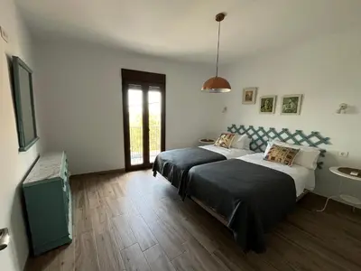 Cama o camas de una habitación en Santo Domingo Rural - central & private parking