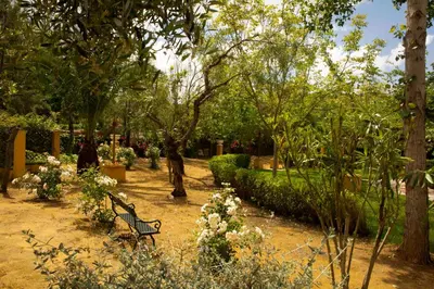 Jardín al aire libre en Hotel Rural Posada del Moro