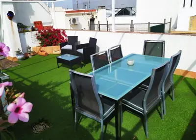 Un patio o zona al aire libre en San Marcos Apartamentos