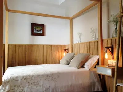 Cama o camas de una habitación en Patio San Lorenzo