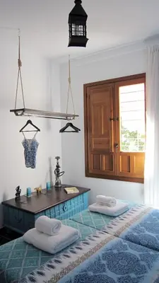 Cama o camas de una habitación en Patio San Lorenzo