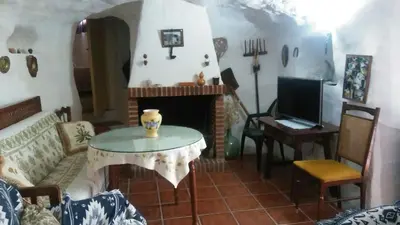 Zona de estar de Cueva Rural La Noguera
