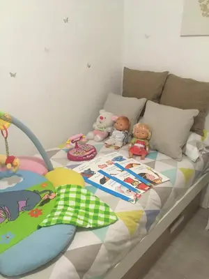 Cama o camas de una habitación en Apartamento Silvia