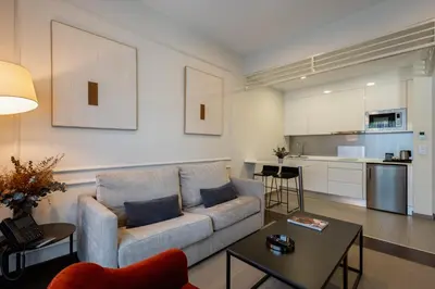 Una cocina o zona de cocina en Sevilla Green Suites