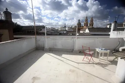 Un balcón o terraza de the apatment/el apartamento City centre