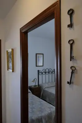 Cama o camas de una habitación en Apartamentos Rurales Parque